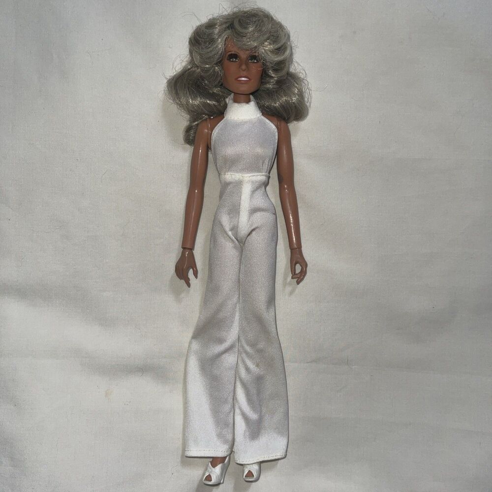 VTG 1975 Farrah Fawcett 12” Doll Mego Jumpsuit And Heels